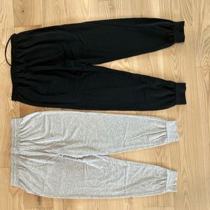 Banana Republic Joggers. Set of 2.  Black and Heather gray.  Size medium.